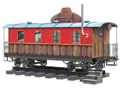 Old Wagon Cafe  3D model