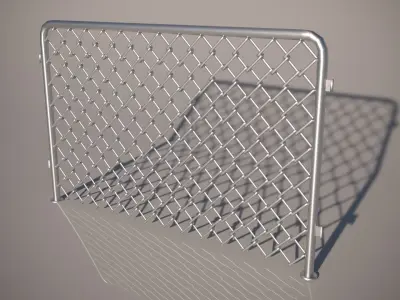 Fence 03 Low-poly 3D model