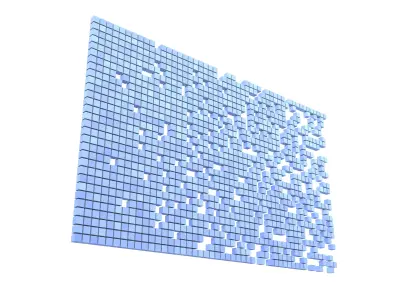 Pixel Composition Background v1 003 Low-poly 3D model