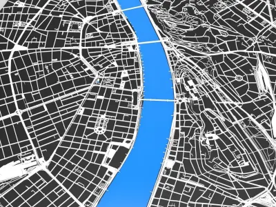 Cityscape Budapest Hungary Streets and roads 3D model