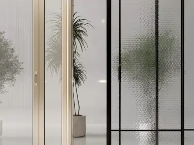 Interior folding shutter door -A2 3D model