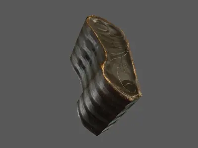 Old Wood prop Low-poly 3D model