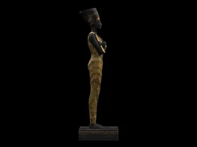 Nefertitti Standing Statue Low-poly 3D model