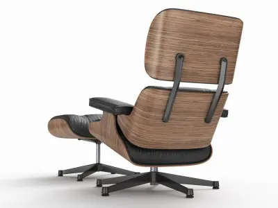  Eames Lounge Chair Oak Black With Ottoman 