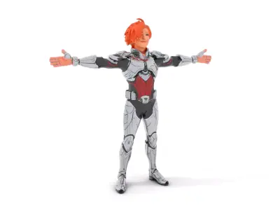 Futuristic Armor Hero model pack Low-poly 3D model