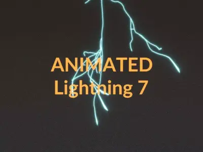 Animated Lightning v7 Low-poly 3D model