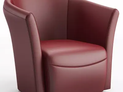 Rocket Rivera Red and blue Swivel Accent Chair Low-poly 3D model
