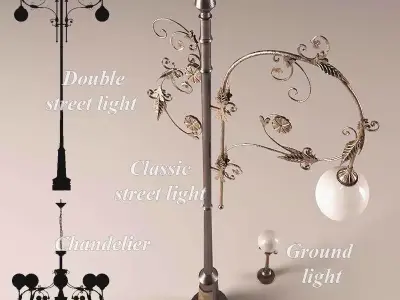 Classic Lighting set 3D model