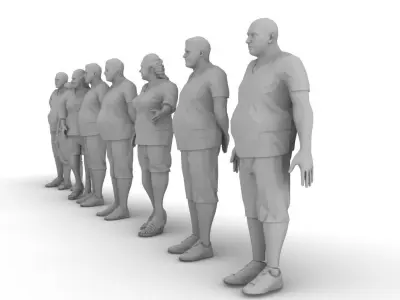 Fat Family  3D print model