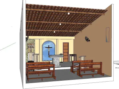 Architecture-Religion-God-Culture-Temple-0281 interior of church 3D model