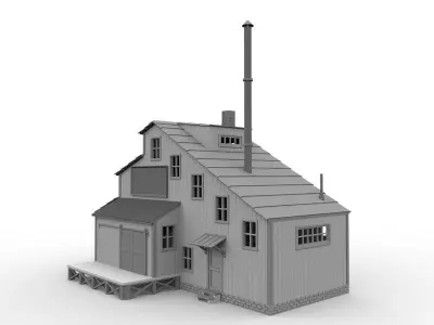HO scale Workshop model 1 87 scale for railway diorama 3d print  3D print model