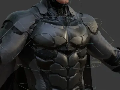 Batman 3D Model Arkham Knight Fully Rigged PBR FBX OBJ Blender Low-poly 3D model