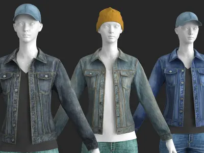  Male Female Denim Collection 