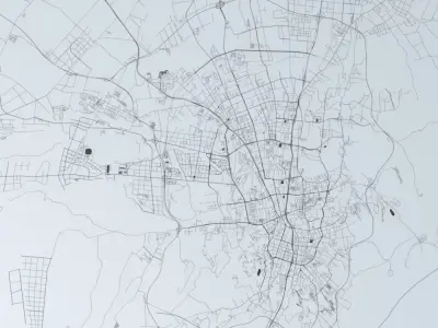 Urumqi Road Network and Streets 3D model