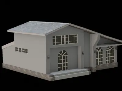 House Low-poly 3D model 17
