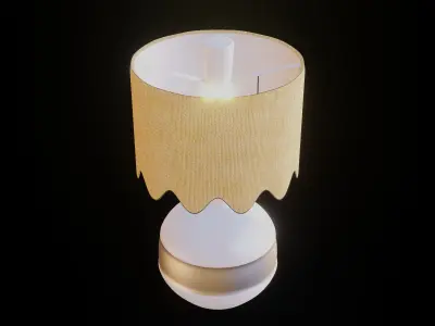 Table Fabric Lamp Low-poly 3D model