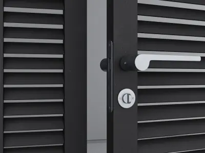 Aluminium door 76 3D model