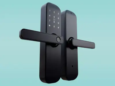 Large Digital Door Lock Low-poly 3D model