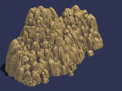 Mountain - Stone - Rock Wall 09 3D model