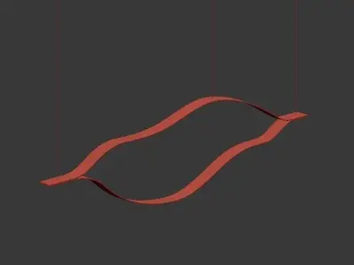 TRUDY wavy pendant light 3D model