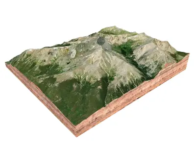 Mount Elbert Mountain Colorado USA 3D model