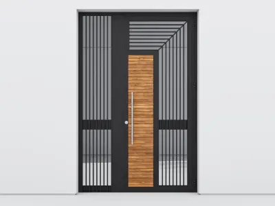 Aluminium door 234 3D model