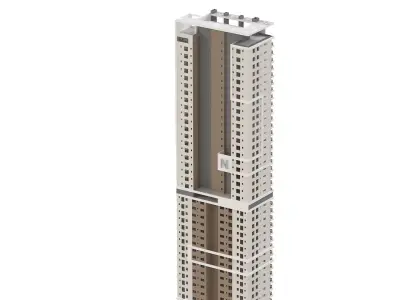 Generic High Rise building for exterior scene 3D model