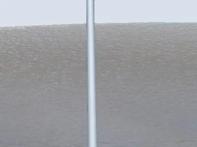 Offshore win turbine low-poly 3d model Low-poly 3D model