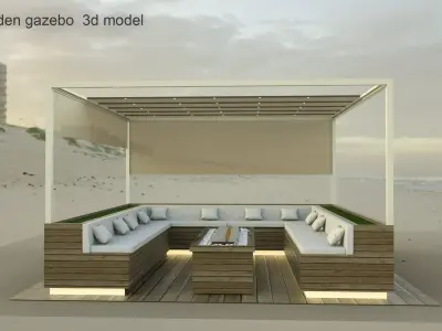 garden gazebo 3d model 3D model