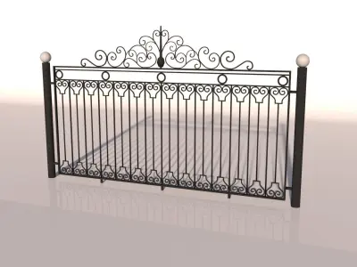 Fence 01 3D model