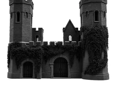 Dark Enchanted Castle model pack Low-poly 3D model
