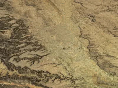 Riyadh - Topography Terrain Low-poly 3D model