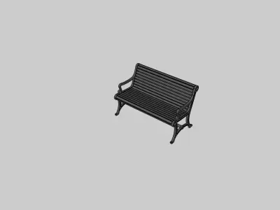 Ornate Bench 3D model
