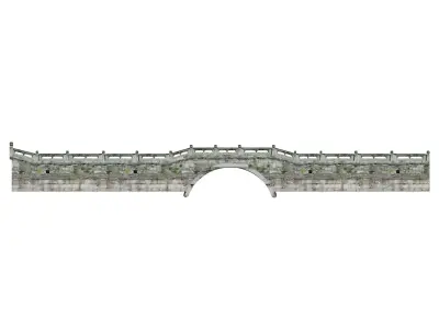 Japan Stone Arch Bridge 3D model