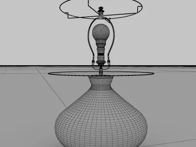 Ceramic Round Table Lamp 3D model