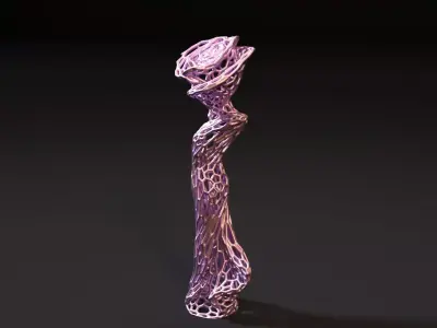 Elegant Rose Voronoi 3D print model