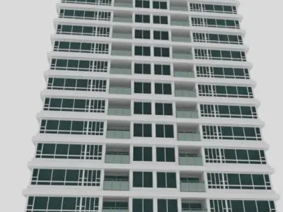 Hotel Building 3D model 113