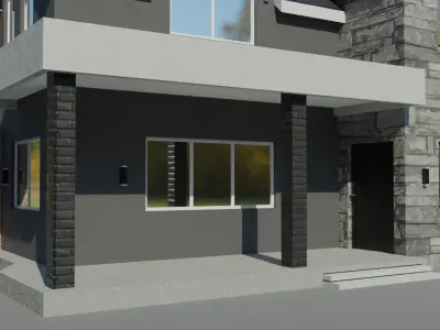 Standard Big House 01 Low-poly 3D model