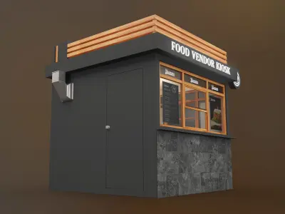 FOOD VENDOR KIOSK TD 3D model