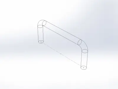 Simple Cabinet Door Pull Handle 3D model