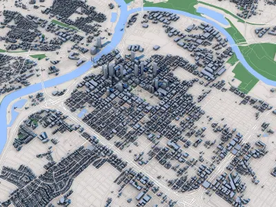 Sacramento City California 3D model