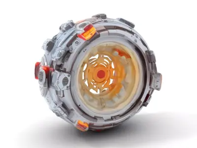 Futuristic SciFi Mechanical Orb Model Pack Low-poly 3D model