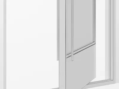 Round Pivot Door 3D model