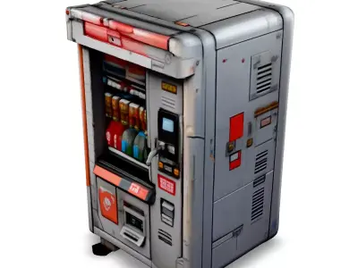 SciFi Vending Machine Game Asset Low-poly 3D model