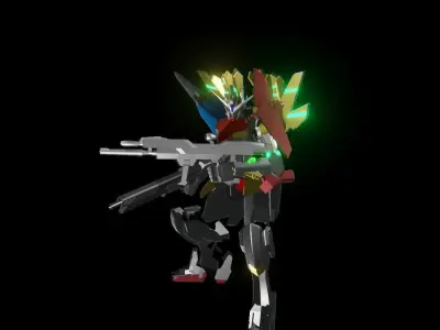TheMechaNoid 9 gundam with lights 3D model