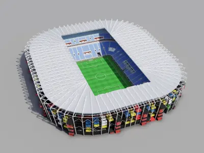Stadium 974 Fifa world cup 2022 qatar 3D model