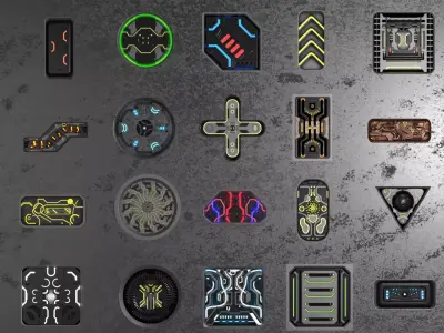 Sci-Fi Decals Texture