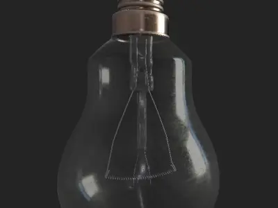 Old Scratched Lightbulb 3D Model 3D model