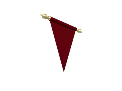 Pennant V2 001 Low-poly 3D model