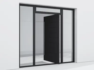 Aluminium door 59 3D model